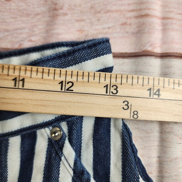 Aligne Womens Wolf Blue Stripe Cotton Pants W26 - Picture 10 of 14